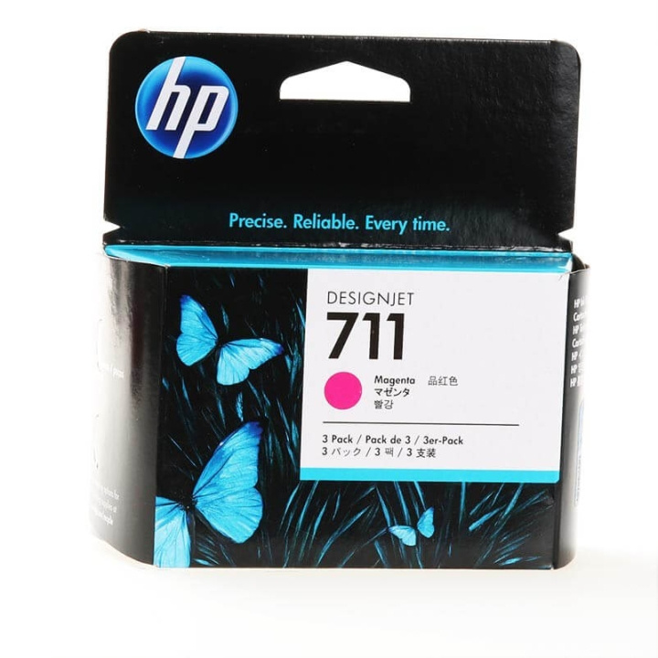 HP Bläck CZ135A 711 Magenta 3-pack i gruppen DATORER & KRINGUTRUSTNING / Skrivare & Tillbehör / Bläck & Toner / Toner / HP hos TP E-commerce Nordic AB (C26974)