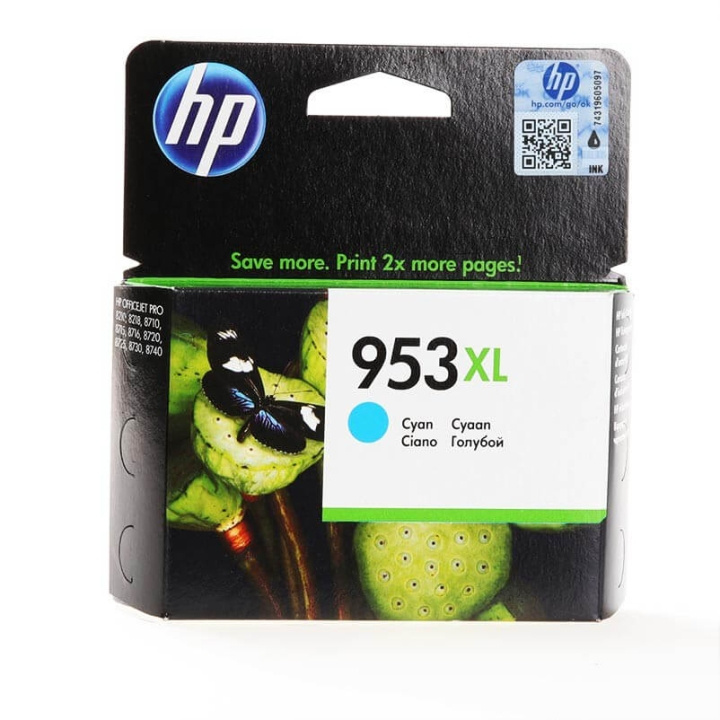 HP Bläck F6U16AE 953XL Cyan i gruppen DATORER & KRINGUTRUSTNING / Skrivare & Tillbehör / Bläck & Toner / Toner / HP hos TP E-commerce Nordic AB (C26986)