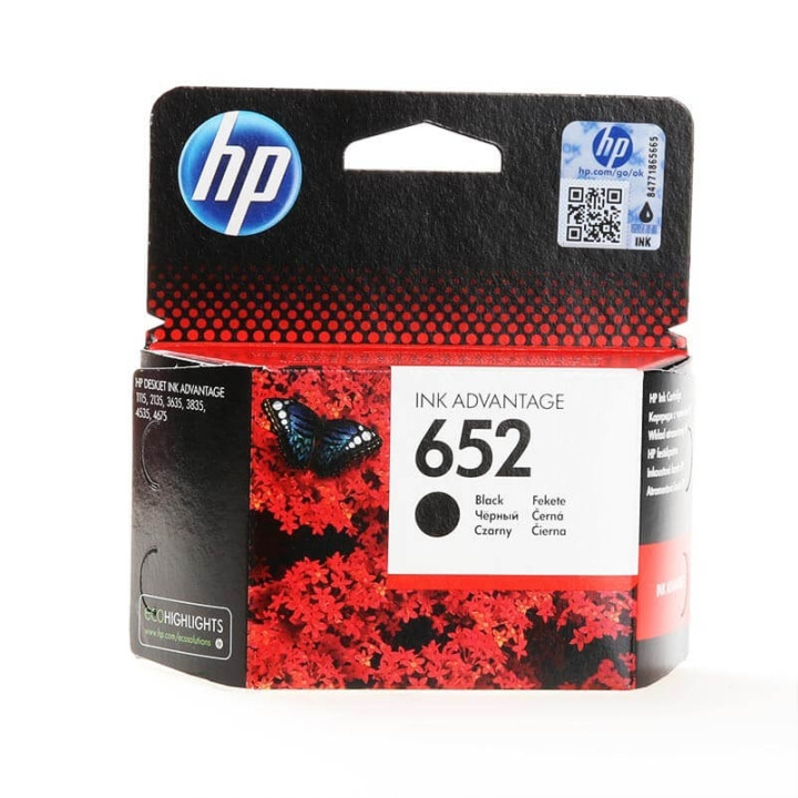 HP Bläck F6V25AE 652 Svart i gruppen DATORER & KRINGUTRUSTNING / Skrivare & Tillbehör / Bläck & Toner / Toner / HP hos TP E-commerce Nordic AB (C26994)