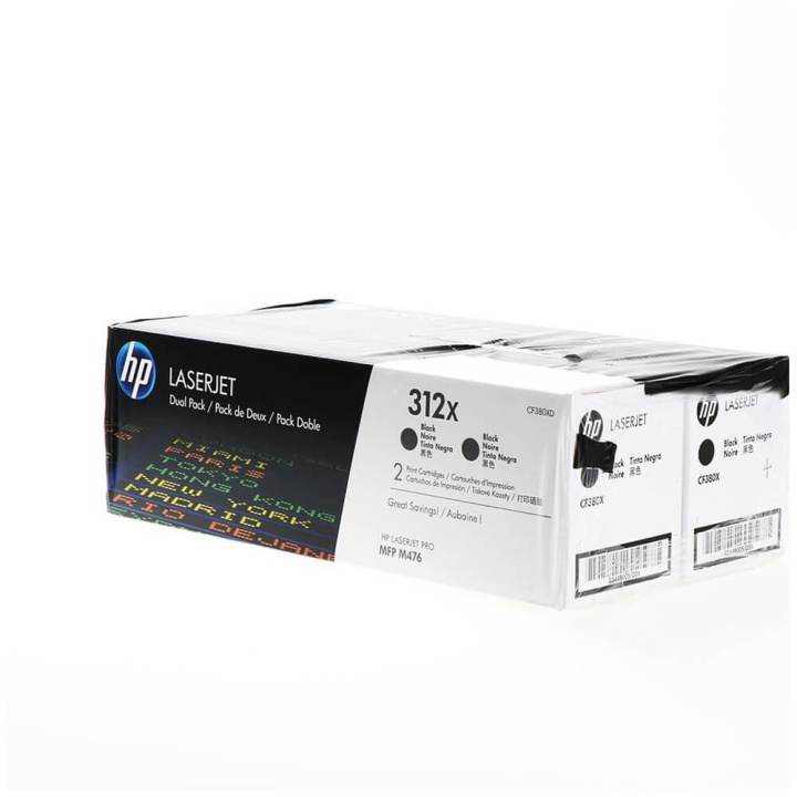 HP Toner CF380XD 312X Svart 2-pack i gruppen DATORER & KRINGUTRUSTNING / Skrivare & Tillbehör / Bläck & Toner / Toner / HP hos TP E-commerce Nordic AB (C27070)