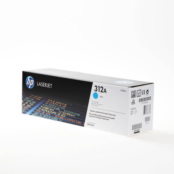 HP Toner CF381A 312A Cyan i gruppen DATORER & KRINGUTRUSTNING / Skrivare & Tillbehör / Bläck & Toner / Toner / HP hos TP E-commerce Nordic AB (C27071)