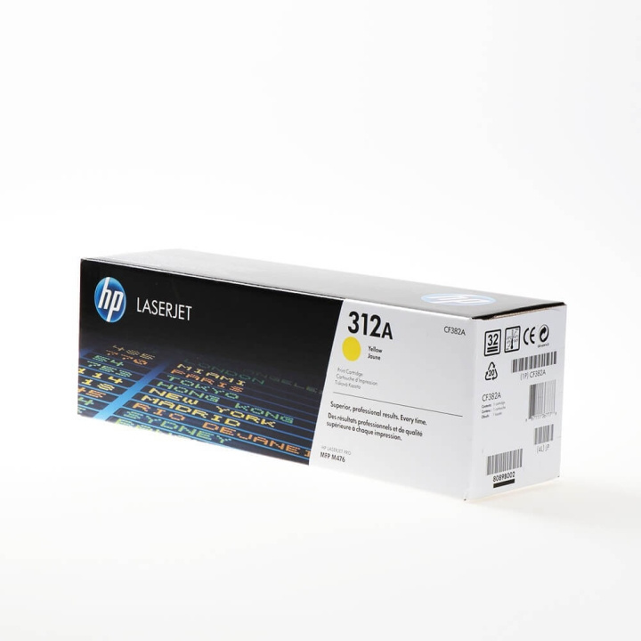 HP Toner CF382A 312A Gul i gruppen DATORER & KRINGUTRUSTNING / Skrivare & Tillbehör / Bläck & Toner / Toner / HP hos TP E-commerce Nordic AB (C27072)