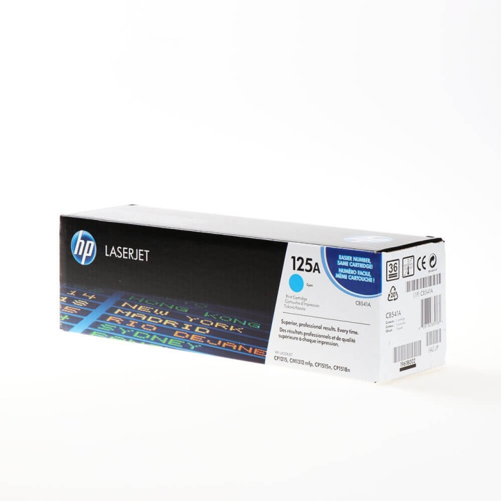 HP Toner CB541A 125A Cyan i gruppen DATORER & KRINGUTRUSTNING / Skrivare & Tillbehör / Bläck & Toner / Toner / HP hos TP E-commerce Nordic AB (C27090)