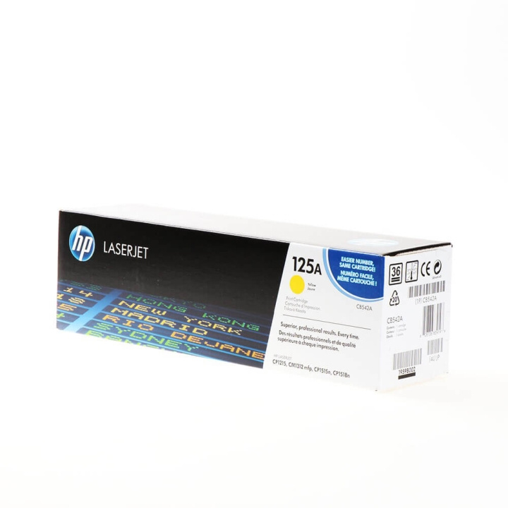 HP Toner CB542A 125A Gul i gruppen DATORER & KRINGUTRUSTNING / Skrivare & Tillbehör / Bläck & Toner / Toner / HP hos TP E-commerce Nordic AB (C27091)
