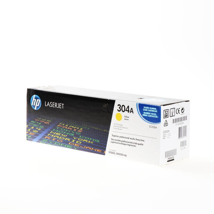 HP Toner CC532A 304A Gul i gruppen DATORER & KRINGUTRUSTNING / Skrivare & Tillbehör / Bläck & Toner / Toner / HP hos TP E-commerce Nordic AB (C27098)
