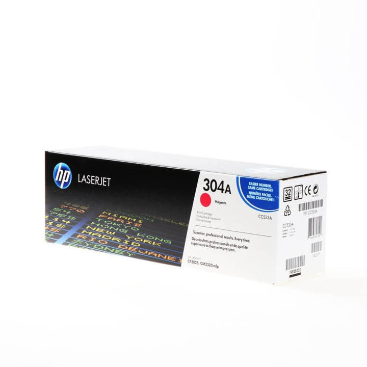 HP Toner CC533A 304A Magenta i gruppen DATORER & KRINGUTRUSTNING / Skrivare & Tillbehör / Bläck & Toner / Toner / HP hos TP E-commerce Nordic AB (C27100)