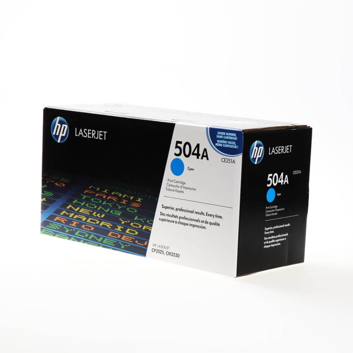 HP Toner CE251A 504A Cyan i gruppen DATORER & KRINGUTRUSTNING / Skrivare & Tillbehör / Bläck & Toner / Toner / HP hos TP E-commerce Nordic AB (C27103)