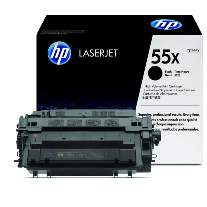 HP Toner CE255X 55X Svart i gruppen DATORER & KRINGUTRUSTNING / Skrivare & Tillbehör / Bläck & Toner / Toner / HP hos TP E-commerce Nordic AB (C27107)