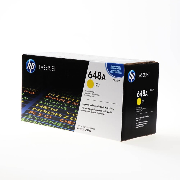 HP Toner CE262A 648A Gul i gruppen DATORER & KRINGUTRUSTNING / Skrivare & Tillbehör / Bläck & Toner / Toner / HP hos TP E-commerce Nordic AB (C27112)