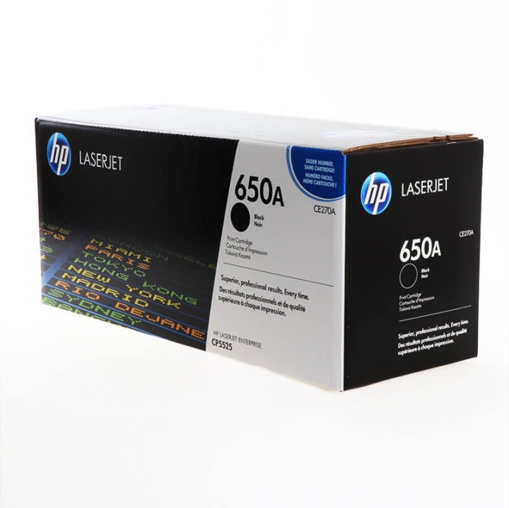 HP Toner CE270A 650A Svart i gruppen DATORER & KRINGUTRUSTNING / Skrivare & Tillbehör / Bläck & Toner / Toner / HP hos TP E-commerce Nordic AB (C27115)