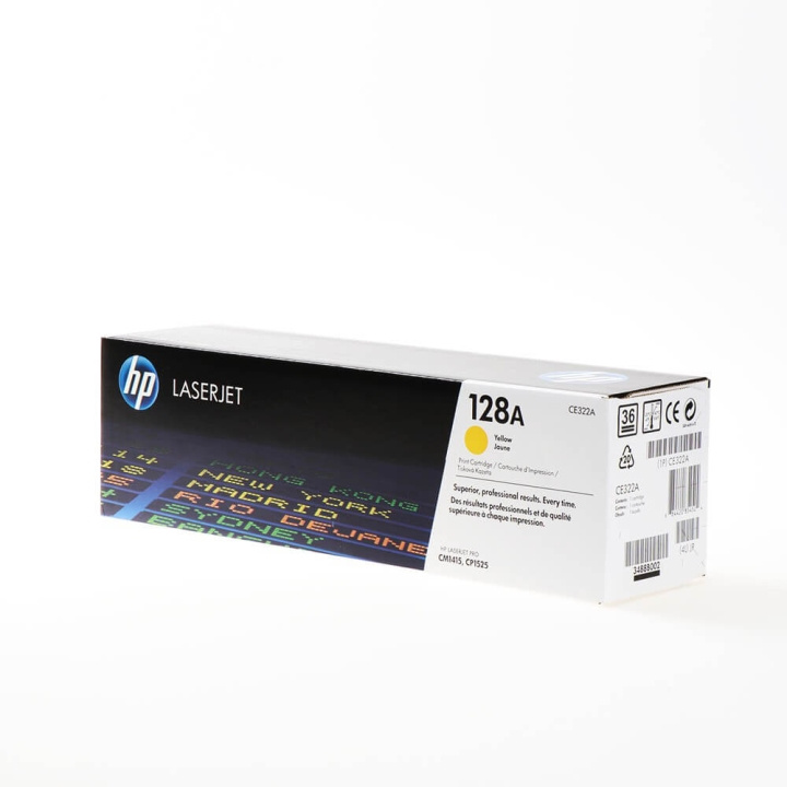 HP Toner CE322A 128A Gul i gruppen DATORER & KRINGUTRUSTNING / Skrivare & Tillbehör / Bläck & Toner / Toner / HP hos TP E-commerce Nordic AB (C27133)