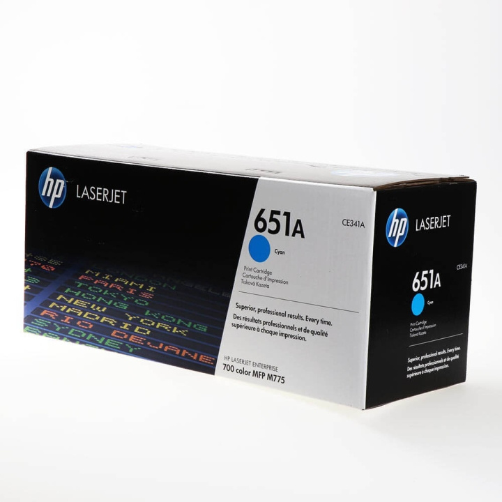 HP Toner CE341A 651A Cyan i gruppen DATORER & KRINGUTRUSTNING / Skrivare & Tillbehör / Bläck & Toner / Toner / HP hos TP E-commerce Nordic AB (C27136)