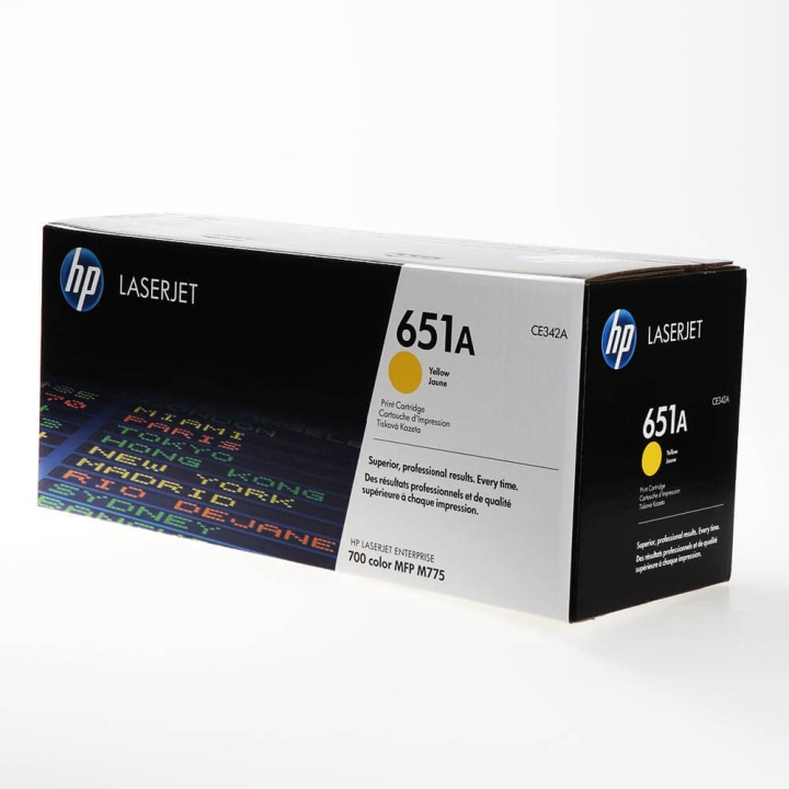 HP Toner CE342A 651A Gul i gruppen DATORER & KRINGUTRUSTNING / Skrivare & Tillbehör / Bläck & Toner / Toner / HP hos TP E-commerce Nordic AB (C27137)