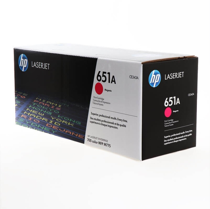 HP Toner CE343A 651A Magenta i gruppen DATORER & KRINGUTRUSTNING / Skrivare & Tillbehör / Bläck & Toner / Toner / HP hos TP E-commerce Nordic AB (C27139)