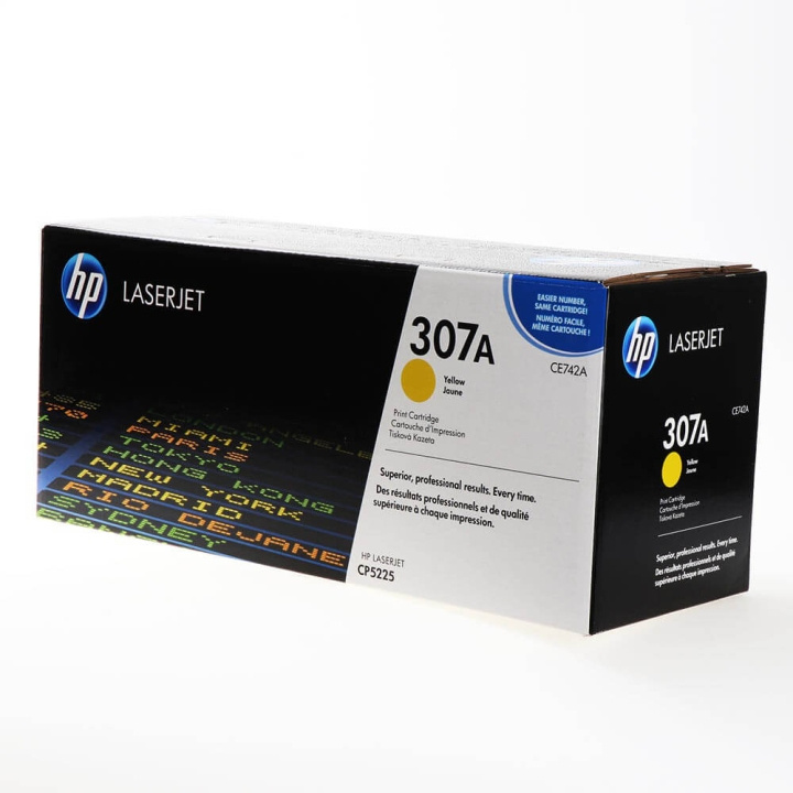 HP Toner CE742A 307A Gul i gruppen DATORER & KRINGUTRUSTNING / Skrivare & Tillbehör / Bläck & Toner / Toner / HP hos TP E-commerce Nordic AB (C27162)