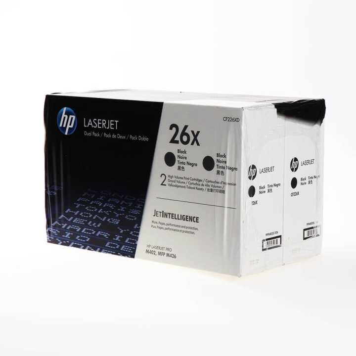 HP Toner CF226XD 26X Svart, 2-pack i gruppen DATORER & KRINGUTRUSTNING / Skrivare & Tillbehör / Bläck & Toner / Toner / HP hos TP E-commerce Nordic AB (C27177)