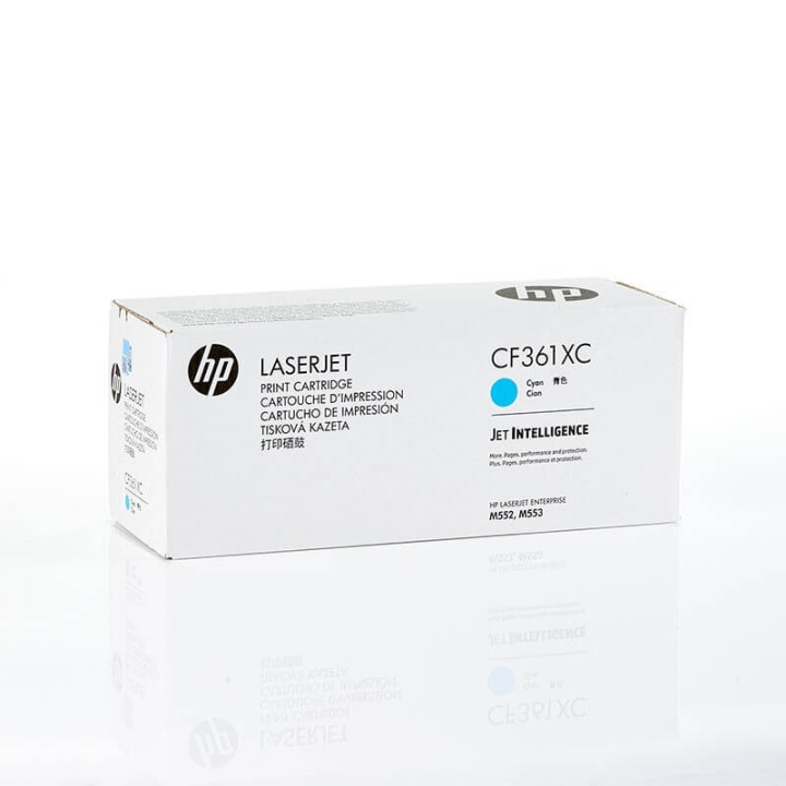 HP Toner CF361XC 508X Cyan, Contract i gruppen DATORER & KRINGUTRUSTNING / Skrivare & Tillbehör / Bläck & Toner / Toner / HP hos TP E-commerce Nordic AB (C27231)