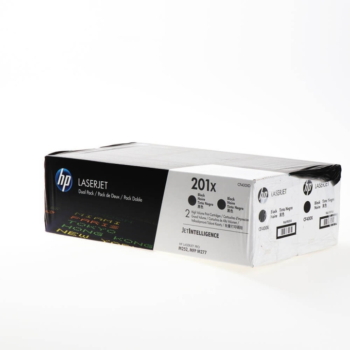 HP Toner CF400XD 201X Svart, 2-pack i gruppen DATORER & KRINGUTRUSTNING / Skrivare & Tillbehör / Bläck & Toner / Toner / HP hos TP E-commerce Nordic AB (C27245)