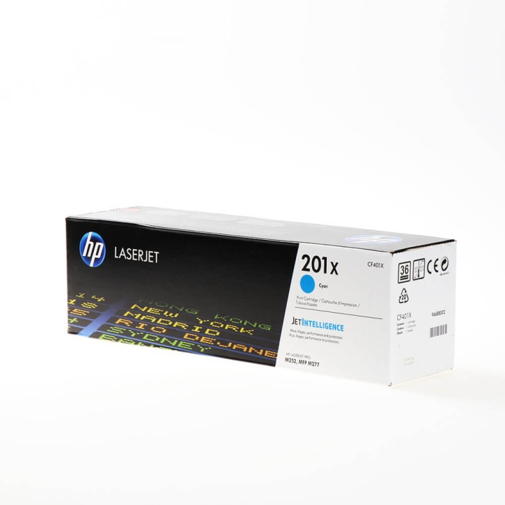 HP Toner CF401X 201X Cyan i gruppen DATORER & KRINGUTRUSTNING / Skrivare & Tillbehör / Bläck & Toner / Toner / HP hos TP E-commerce Nordic AB (C27247)