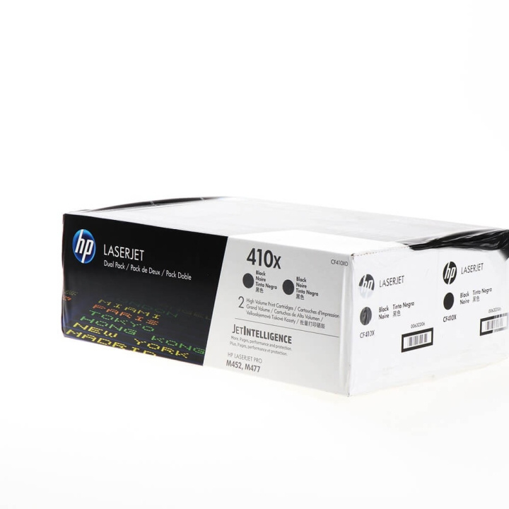 HP Toner CF410XD 410X Svart 2-pack i gruppen DATORER & KRINGUTRUSTNING / Skrivare & Tillbehör / Bläck & Toner / Toner / HP hos TP E-commerce Nordic AB (C27255)