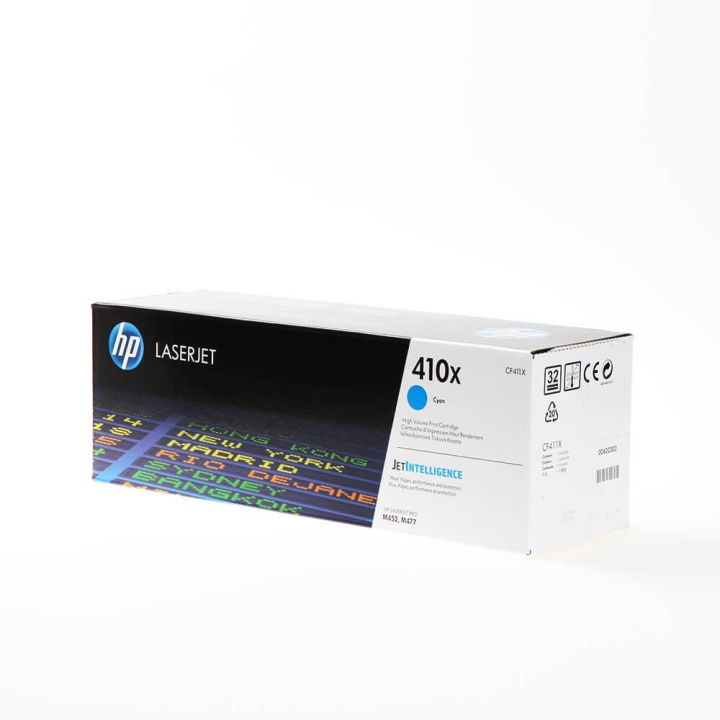 HP Toner CF411X 410X Cyan i gruppen DATORER & KRINGUTRUSTNING / Skrivare & Tillbehör / Bläck & Toner / Toner / HP hos TP E-commerce Nordic AB (C27257)