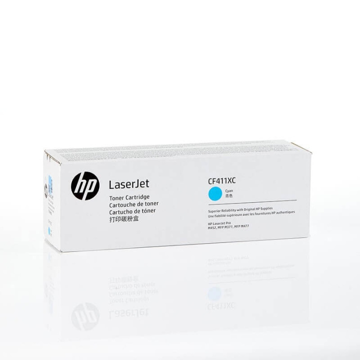 HP Toner CF411XC 410X Cyan, Contract i gruppen DATORER & KRINGUTRUSTNING / Skrivare & Tillbehör / Bläck & Toner / Toner / HP hos TP E-commerce Nordic AB (C27258)