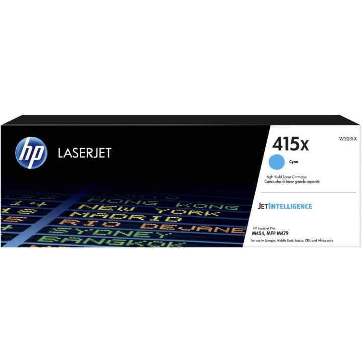 HP Toner W2031X 415X Cyan i gruppen DATORER & KRINGUTRUSTNING / Skrivare & Tillbehör / Bläck & Toner / Toner / HP hos TP E-commerce Nordic AB (C27322)