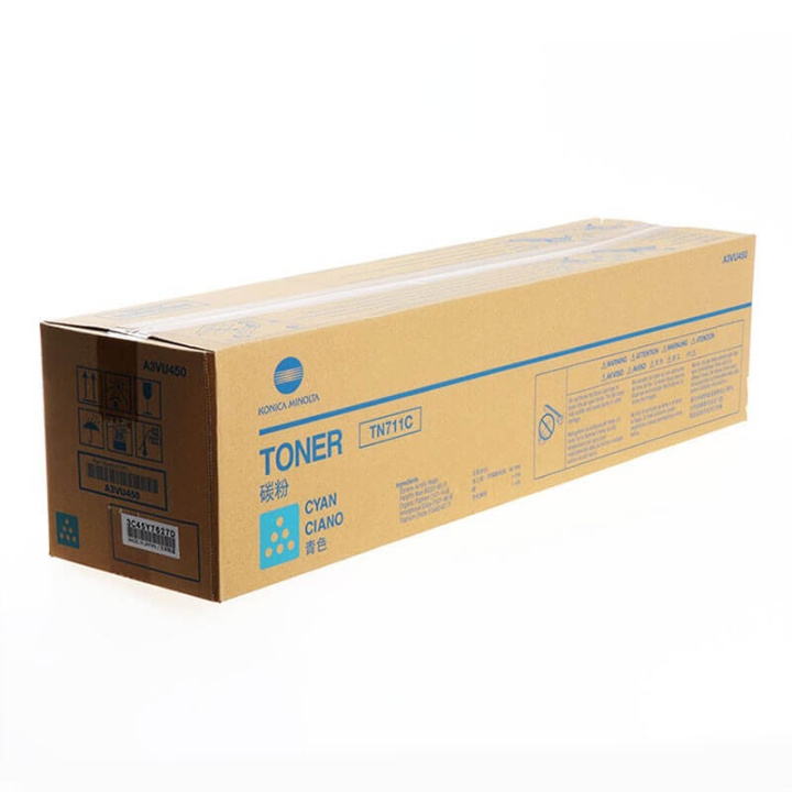 KONICAMINOLTA Toner A3VU450 TN711 Cyan i gruppen DATORER & KRINGUTRUSTNING / Skrivare & Tillbehör / Bläck & Toner / Toner / Konica Minolta hos TP E-commerce Nordic AB (C27486)