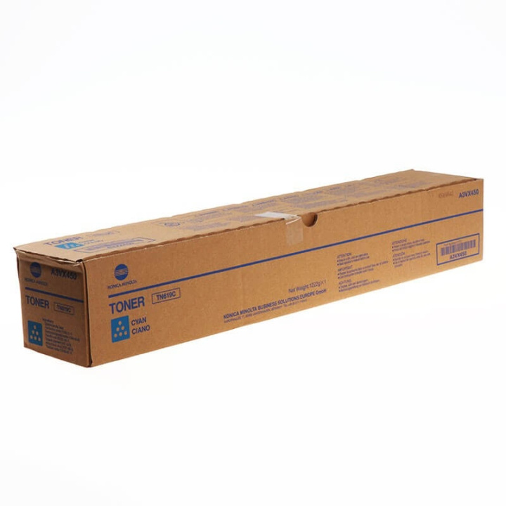 Konica Minolta Toner A3VX450 TN619 Cyan i gruppen DATORER & KRINGUTRUSTNING / Skrivare & Tillbehör / Bläck & Toner / Toner / Konica Minolta hos TP E-commerce Nordic AB (C27490)