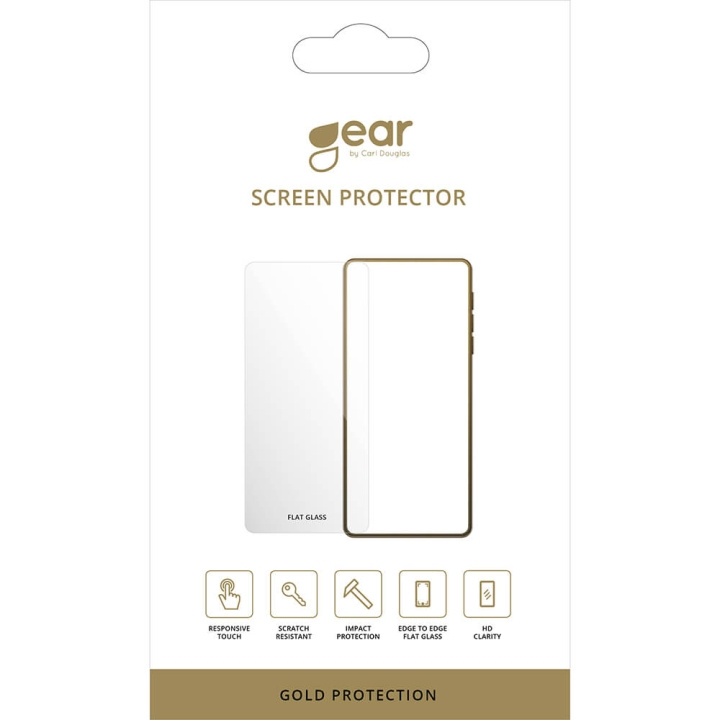 GEAR Skärmskydd 2.5D Gold Case Friendly - iPhone 15 Plus i gruppen SMARTPHONE & SURFPLATTOR / Mobilskydd / Apple / iPhone 15 hos TP E-commerce Nordic AB (C28588)