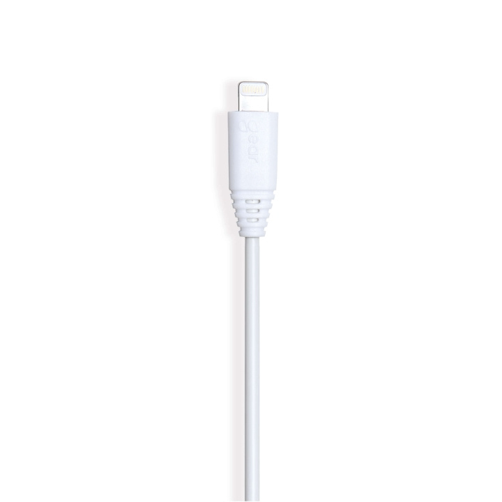 GEAR Rund Laddkabel Lightning till USB-A 0.3m Vit MFI i gruppen SMARTPHONE & SURFPLATTOR / Laddare & Kablar / Kablar / Kablar Lightning hos TP E-commerce Nordic AB (C28607)