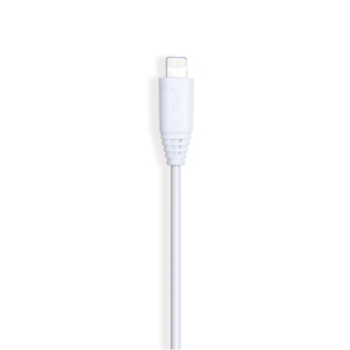 Gear Rund Laddkabel Lightning till USB-A 0.3m Vit MFI