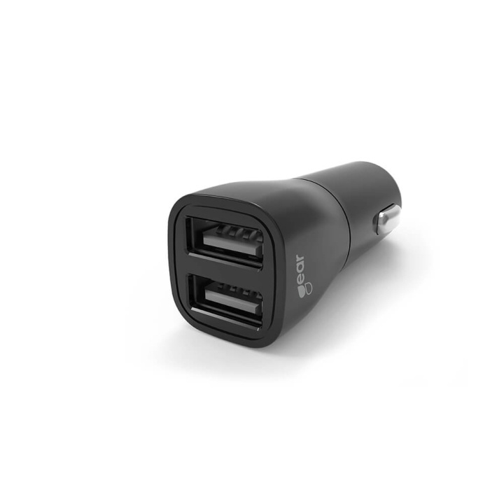 GEAR Laddare 12/24V 2xUSB-A 3,4A Svart i gruppen DATORER & KRINGUTRUSTNING / Bärbara datorer & tillbehör / Datorladdare / Billaddare hos TP E-commerce Nordic AB (C28610)