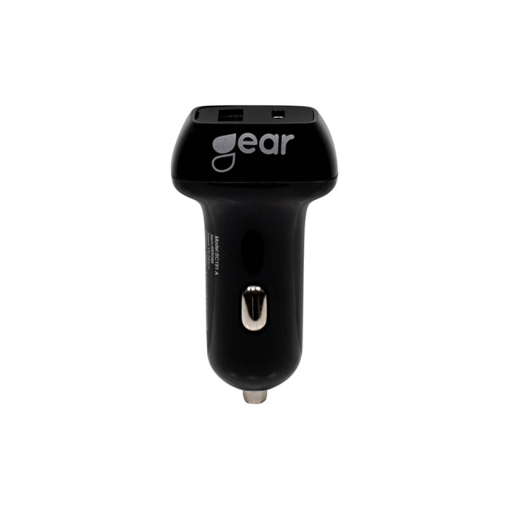 Gear Laddare 12/24V 1xUSB-C 1xUSB-A PD 20-32W + 2,4A Svart i gruppen DATORER & KRINGUTRUSTNING / Bärbara datorer & tillbehör / Datorladdare / Billaddare hos TP E-commerce Nordic AB (C28611)