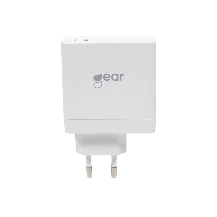 GEAR Laddare 220V 1xUSB-C PD 45W Vit i gruppen SMARTPHONE & SURFPLATTOR / Laddare & Kablar / Väggladdare / Väggladdare Typ C hos TP E-commerce Nordic AB (C28612)