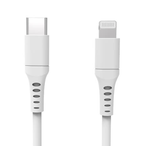 GEAR Laddkabel USB-C till Lightning 3m Vit MFI C94 i gruppen SMARTPHONE & SURFPLATTOR / Laddare & Kablar / Kablar / Kablar Lightning hos TP E-commerce Nordic AB (C28619)