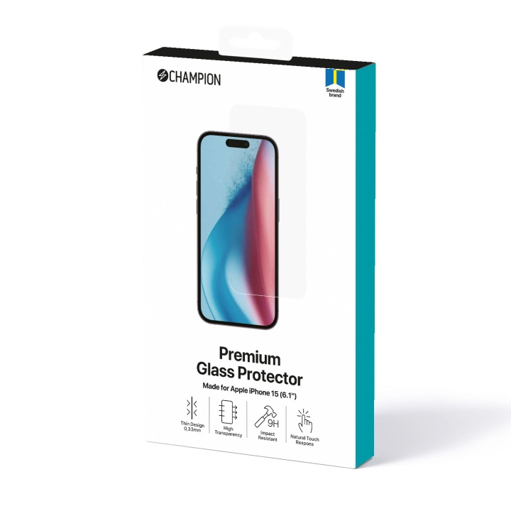Champion Skärmskydd iPhone 16 / 15 i gruppen SMARTPHONE & SURFPLATTOR / Mobilskydd / Apple / iPhone 15 hos TP E-commerce Nordic AB (C28820)