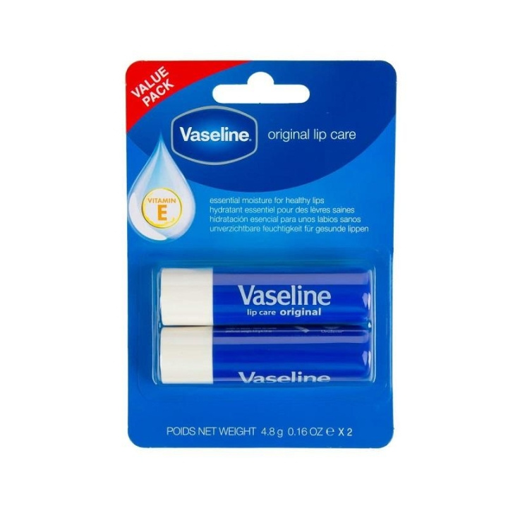 Vaseline Lip Care Original 2 x 4.8g i gruppen SKÖNHET & HÄLSA / Makeup / Läppar / Läppbalsam hos TP E-commerce Nordic AB (C29045)