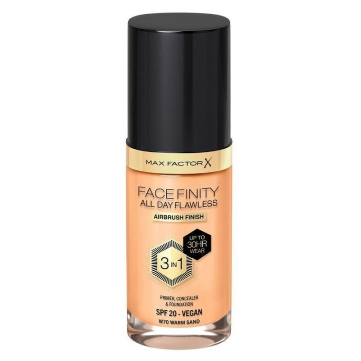 Max Factor Facefinity 3 In 1 Foundation 70 Warm Sand i gruppen SKÖNHET & HÄLSA / Makeup / Basmakeup / Foundation hos TP E-commerce Nordic AB (C29087)