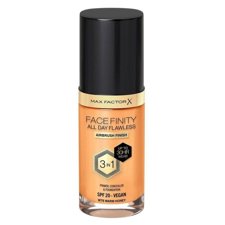 Max Factor Facefinity 3 In 1 Foundation 78 Warm Honey i gruppen SKÖNHET & HÄLSA / Makeup / Basmakeup / Foundation hos TP E-commerce Nordic AB (C29100)