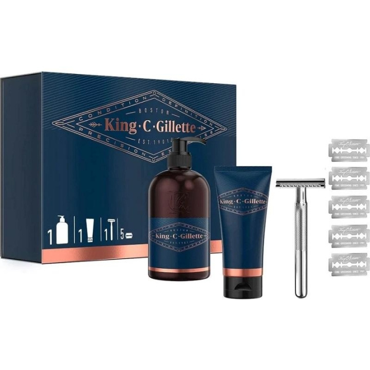 Gillette King C. Trial Kit 8 Pieces i gruppen SKÖNHET & HÄLSA / Presentkit / Presentkit För Honom hos TP E-commerce Nordic AB (C29145)