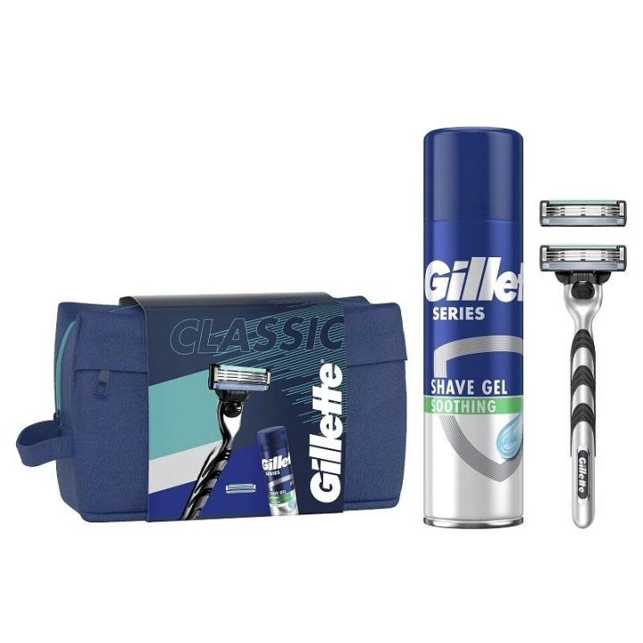 Gillette Mach 3. Classic Set 4 Pieces i gruppen SKÖNHET & HÄLSA / Hår & Styling / Rakning & Trimning / Rakhyvlar & Tillbehör hos TP E-commerce Nordic AB (C29148)