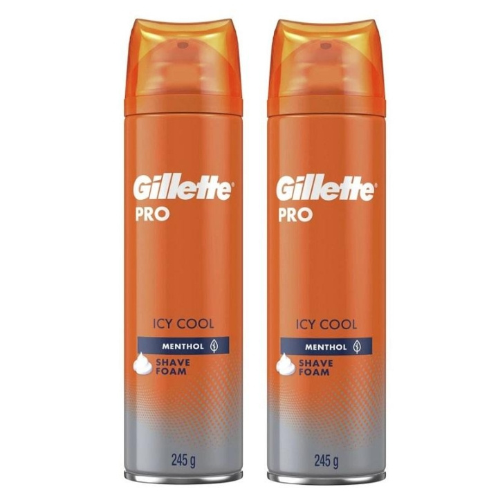 Gillette Pro Icy Cool Shave Foam Duo 2x250ml i gruppen SKÖNHET & HÄLSA / Hår & Styling / Rakning & Trimning / Rakhyvlar & Tillbehör hos TP E-commerce Nordic AB (C29159)