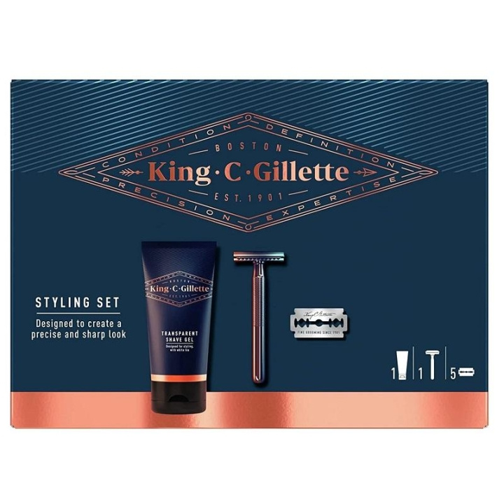 Gillette King C. Styling Kit 7 Pieces i gruppen SKÖNHET & HÄLSA / Hår & Styling / Rakning & Trimning / Rakhyvlar & Tillbehör hos TP E-commerce Nordic AB (C29160)