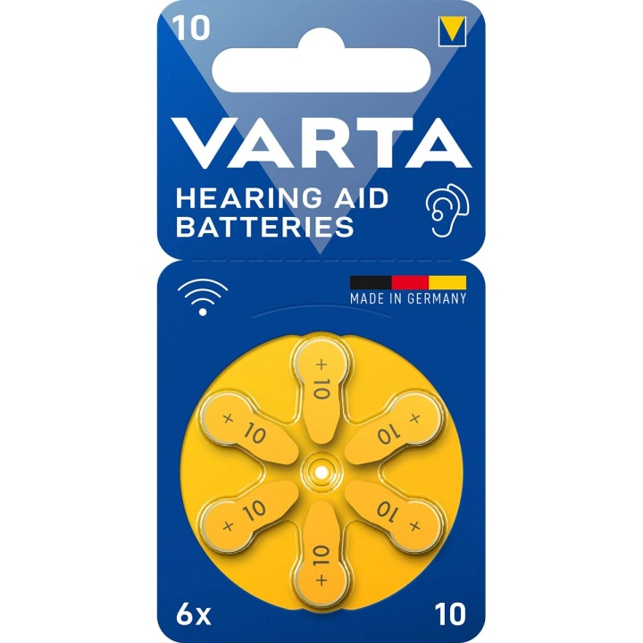 Varta Hörapparatbatterier typ 10 6-blister i gruppen HEMELEKTRONIK / Batterier & Laddare / Batterier / Hörapparatsbatterier hos TP E-commerce Nordic AB (C29263)