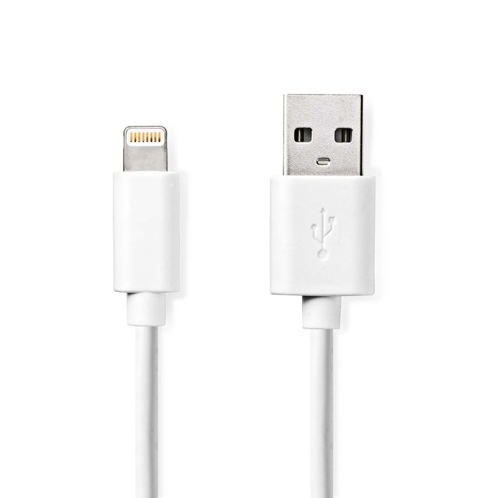 Nedis Lightning Kabel | USB 2.0 | Apple Lightning, 8-stifts | USB-A Hane | 480 Mbps | Nickelplaterad | 1.00 m | Rund | PVC | Vit | Label i gruppen SMARTPHONE & SURFPLATTOR / Laddare & Kablar / Kablar / Kablar Lightning hos TP E-commerce Nordic AB (C29312)