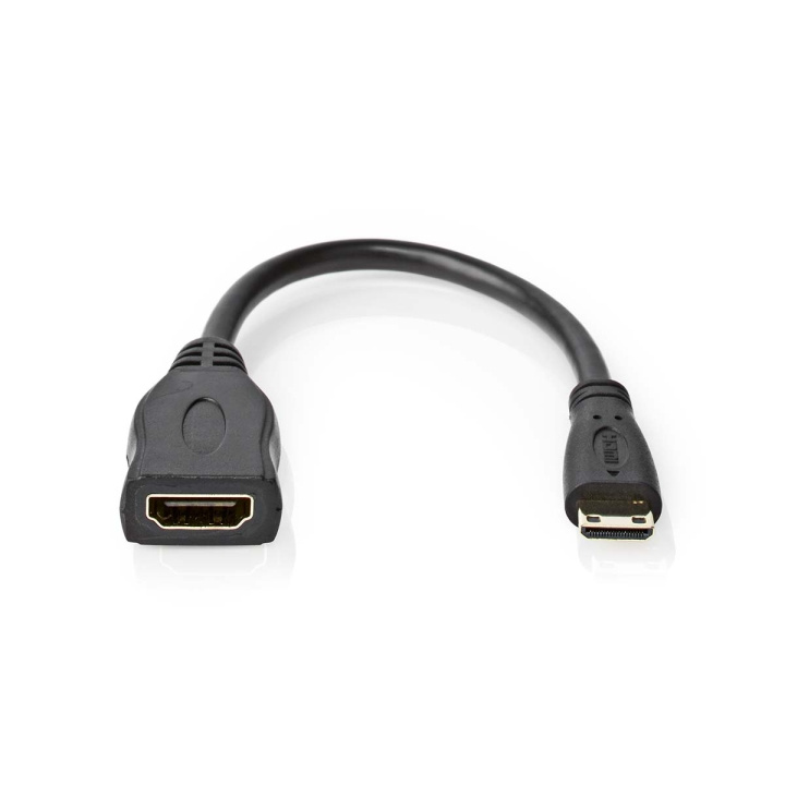 Nedis High Speed ​​HDMI ™ kabel med Ethernet | HDMI™ Mini kontakt | HDMI™ Utgång | 4K@30Hz | 10.2 Gbps | 0.20 m | Rund | PVC | Svart | Låda i gruppen HEMELEKTRONIK / Kablar & Adaptrar / HDMI / Adaptrar hos TP E-commerce Nordic AB (C29426)