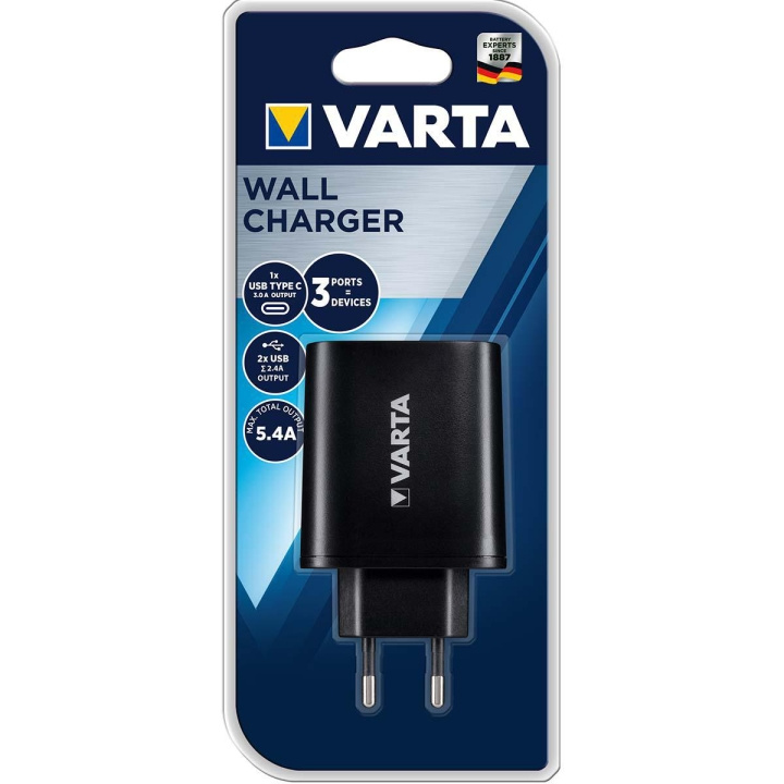 Varta USB väggladdare (2x USB-A / 1x USB-C) i gruppen SMARTPHONE & SURFPLATTOR / Laddare & Kablar / Väggladdare / Väggladdare USB hos TP E-commerce Nordic AB (C29491)