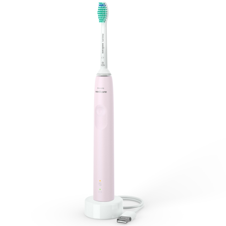 Philips Eltandborste Rosa + resefodral HX3673/11 i gruppen SKÖNHET & HÄLSA / Munvård / Eltandborstar hos TP E-commerce Nordic AB (C29511)