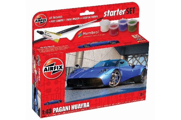 AIRFIX Small Starter Set 1:43 Pagani Huayra, new i gruppen SPORT, FRITID & HOBBY / Hobby / Plastmodeller / Bilar hos TP E-commerce Nordic AB (C29544)